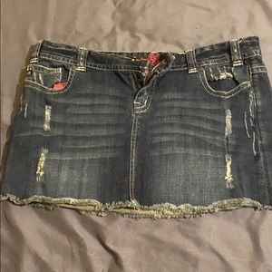 Rock and roll cowgirl jean skirt